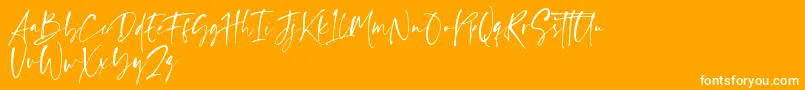 Ragland Font – White Fonts on Orange Background