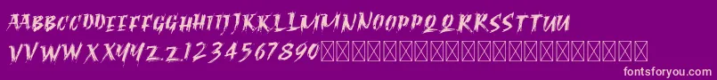 RagnarBrushDEMO Font – Pink Fonts on Purple Background