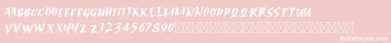 RagnarBrushDEMO Font – White Fonts on Pink Background