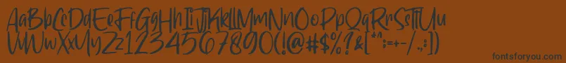 fuente Ragnarock Demo – Fuentes Negras Sobre Fondo Marrón