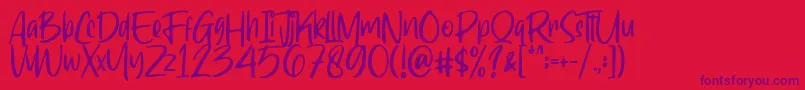 fuente Ragnarock Demo – Fuentes Moradas Sobre Fondo Rojo