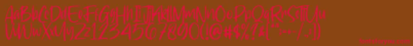 Ragnarock Demo Font – Red Fonts on Brown Background