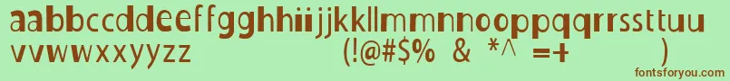 Duckie-fontti – ruskeat fontit vihreällä taustalla