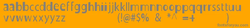 フォントDuckie – オレンジの背景に灰色の文字