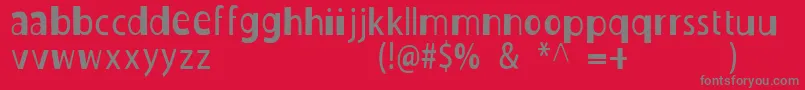 Duckie-Schriftart – Graue Schriften auf rotem Hintergrund
