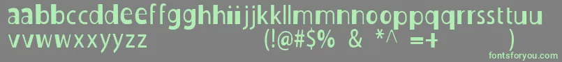 Duckie-fontti – vihreät fontit harmaalla taustalla