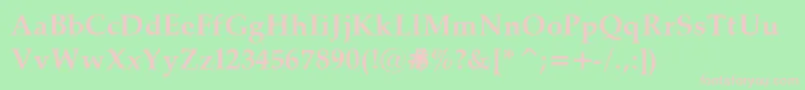 PalatinoBold Font – Pink Fonts on Green Background