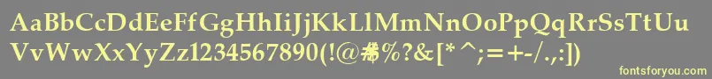 PalatinoBold Font – Yellow Fonts on Gray Background