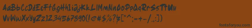 Ragsy clean Font – Black Fonts on Brown Background