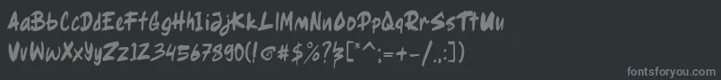 Ragsy clean Font – Gray Fonts on Black Background