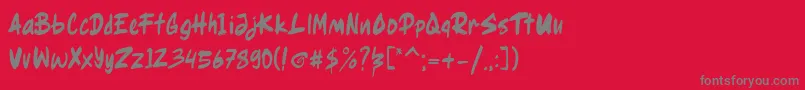 Ragsy clean-Schriftart – Graue Schriften auf rotem Hintergrund