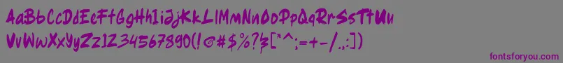 Ragsy clean Font – Purple Fonts on Gray Background