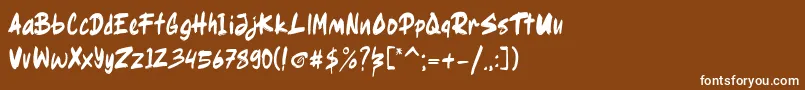 Ragsy clean Font – White Fonts on Brown Background