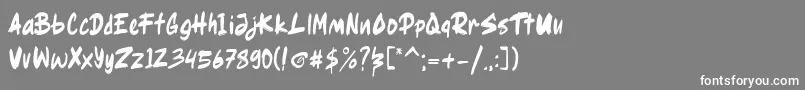 Ragsy clean Font – White Fonts on Gray Background