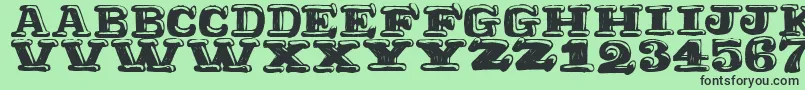 Ragtimer Font – Black Fonts on Green Background