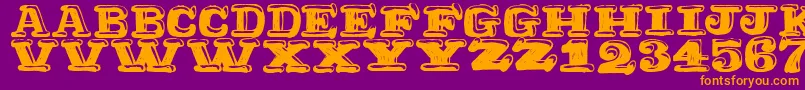 Ragtimer Font – Orange Fonts on Purple Background