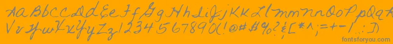 RAI     -Schriftart – Graue Schriften auf orangefarbenem Hintergrund