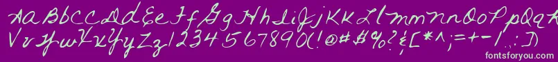 RAI      Font – Green Fonts on Purple Background