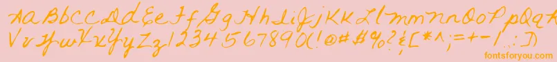 RAI      Font – Orange Fonts on Pink Background