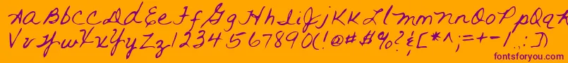 More about RAI      Font RAI      Font – Purple Fonts on Orange Background
