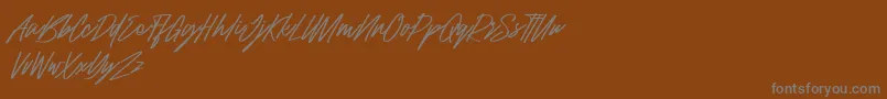 Шрифт Raidden Italic – серые шрифты на коричневом фоне