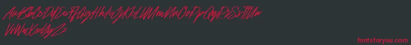 fuente Raidden Italic – Fuentes Rojas Sobre Fondo Negro