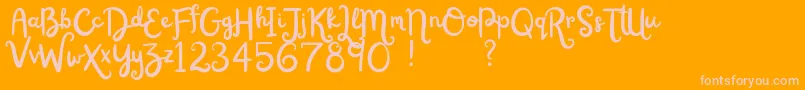 Railey PersonalUse-Schriftart – Rosa Schriften auf orangefarbenem Hintergrund