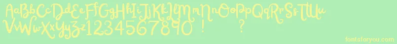 Railey PersonalUse Font – Yellow Fonts on Green Background