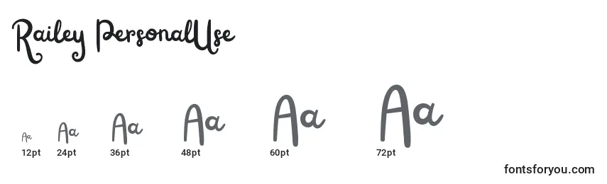 Railey PersonalUse Font Sizes