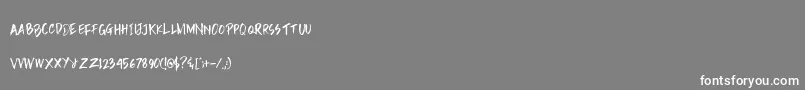 フォントRain Brush Dafont – 灰色の背景に白い文字