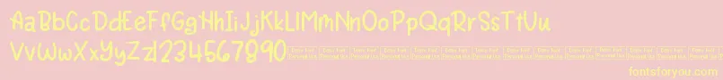 Rain Lily Demo Font – Yellow Fonts on Pink Background