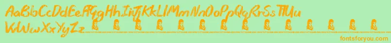 Lisätietoja Rain Shower-fontista Rain Shower-fontti – oranssit fontit vihreällä taustalla