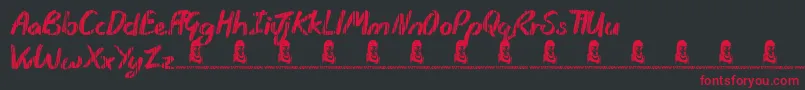 Rain Shower Font – Red Fonts on Black Background