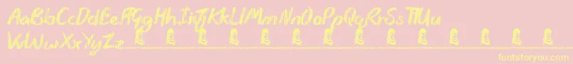 Rain Shower Font – Yellow Fonts on Pink Background