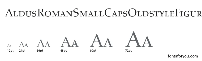 AldusRomanSmallCapsOldstyleFigures Font Sizes