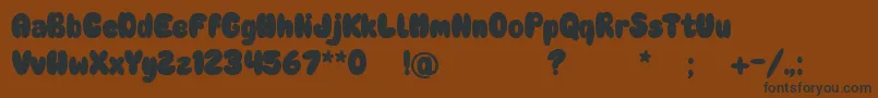 Rainball Font – Black Fonts on Brown Background