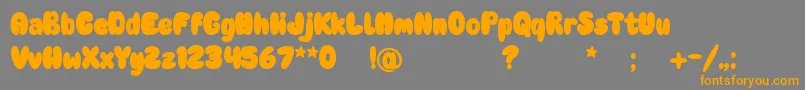 Rainball Font – Orange Fonts on Gray Background