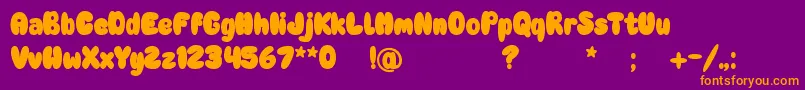 Rainball Font – Orange Fonts on Purple Background