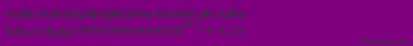 Rainbay Font – Black Fonts on Purple Background