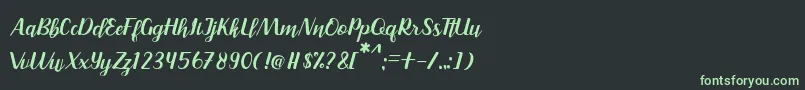 Rainbay-fontti – vihreät fontit mustalla taustalla