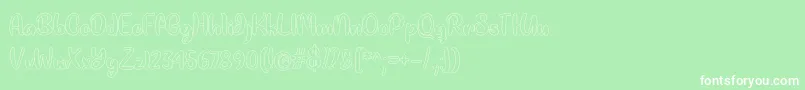 Rainbow Colors   Font – White Fonts on Green Background