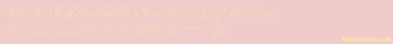 Rainbow Colors   Font – Yellow Fonts on Pink Background