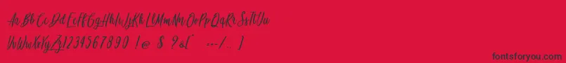 Rainbow Dreams   Personal Use Font – Black Fonts on Red Background