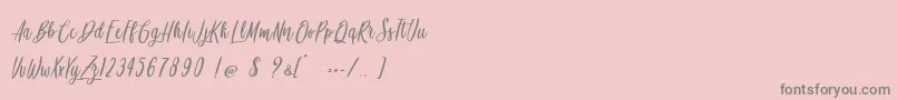 Rainbow Dreams   Personal Use Font – Gray Fonts on Pink Background