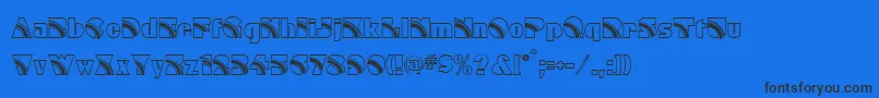 Rainbow Font – Black Fonts on Blue Background