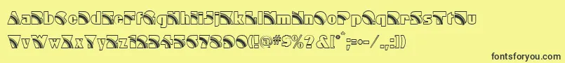 Rainbow Font – Black Fonts on Yellow Background