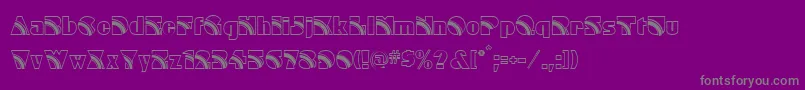 Rainbow Font – Gray Fonts on Purple Background
