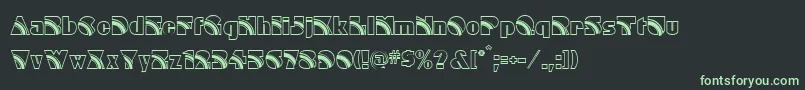Rainbow Font – Green Fonts on Black Background