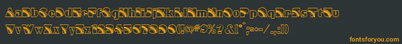 フォントRainbow – 黒い背景にオレンジの文字