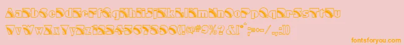 Rainbow Font – Orange Fonts on Pink Background